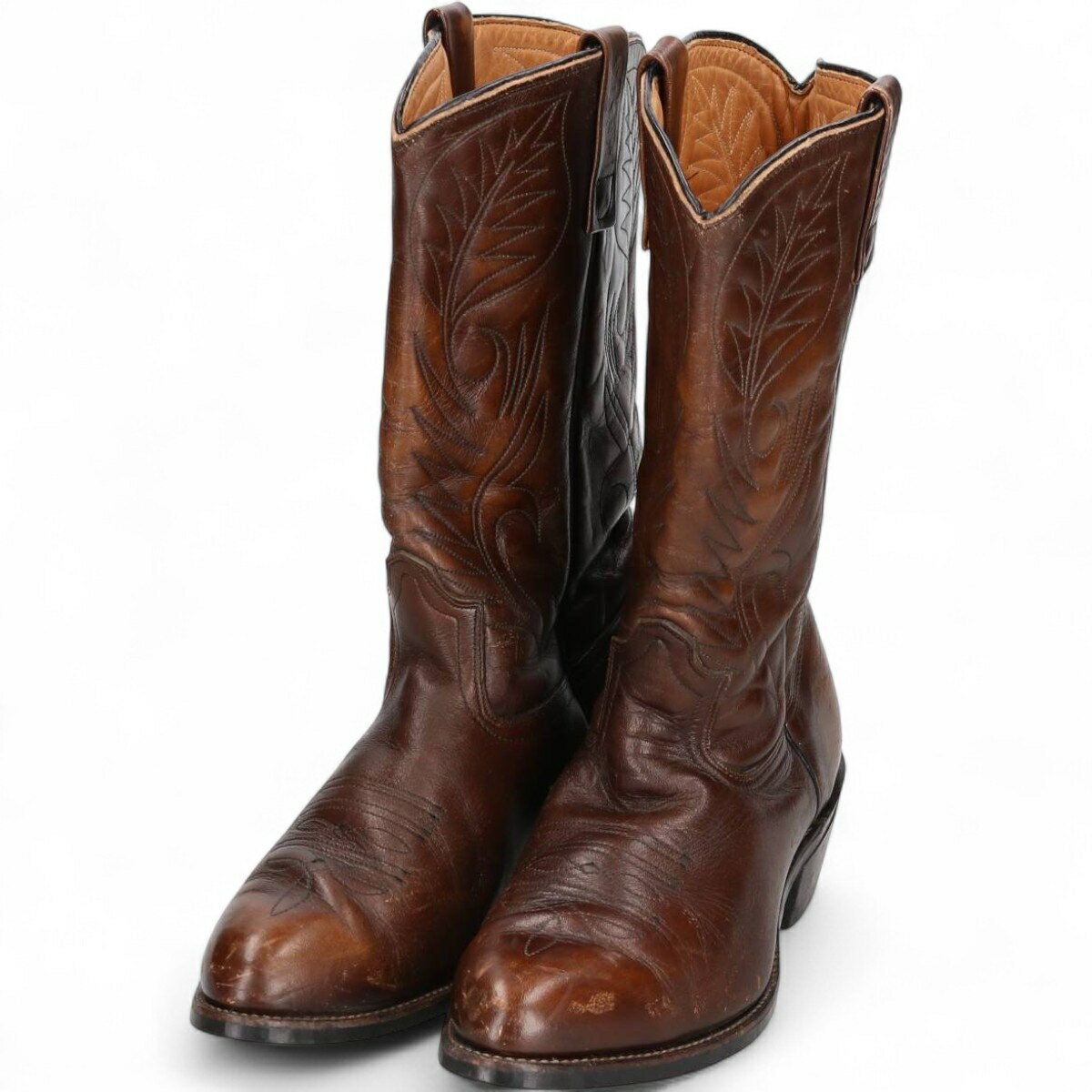 古着 70'S レッドウィング RED WING 9801 総柄 羽根タグ ウエスタンペコスブーツ USA製 8 1/2 メンズ26..