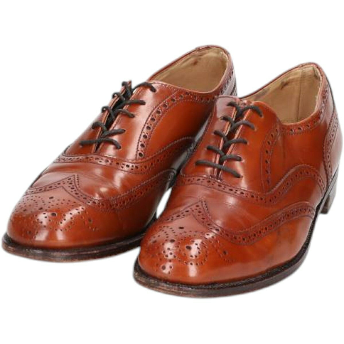古着 クロケットアンドジョーンズ CROCKETT & JONES フルブローグ ウイングチップシューズ メンズ26.0c..