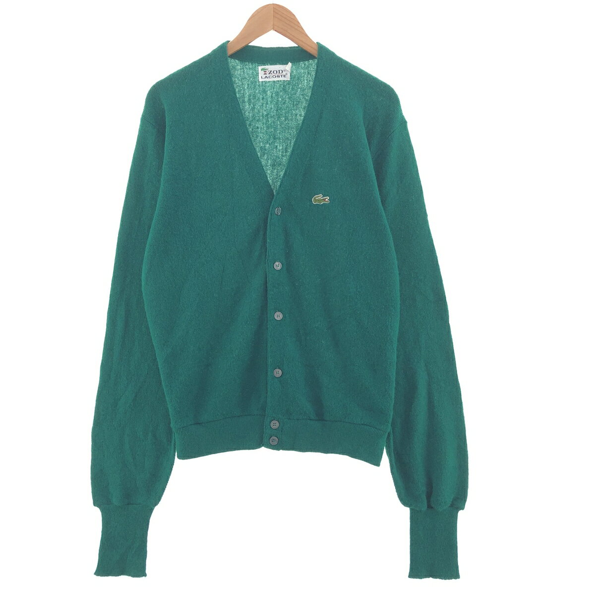 古着 70'S ラコステ LACOSTE IZOD ニットカーディガン メンズL ヴィンテージ /taa000163 【中古】 【231104】 【SS2406】
