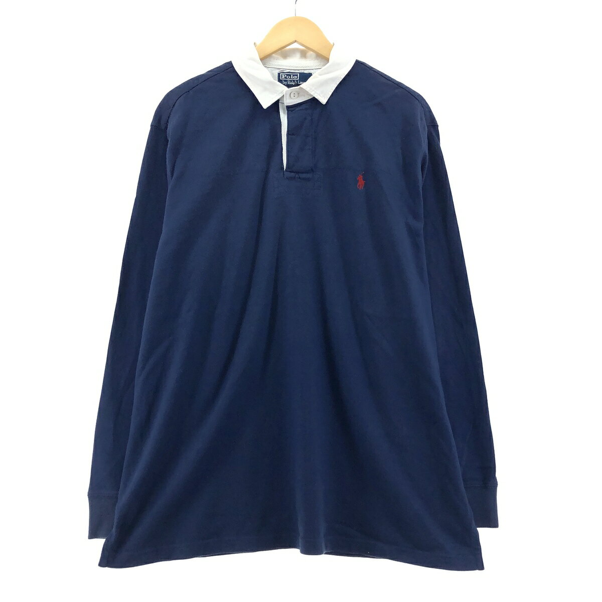 ＼30%OFF／古着 ラルフローレン Ralph Lauren POLO by Ralph Lauren 長袖 ラガーシャツ メンズXXL /taa001191   