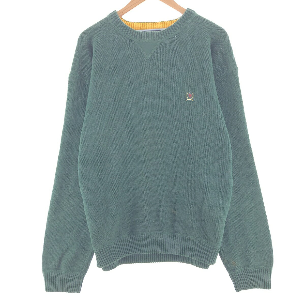 古着 90'S トミーヒルフィガー TOMMY HILFIGER コットンニットセーター メンズL ヴィンテージ /taa001453 【中古】 【231116】