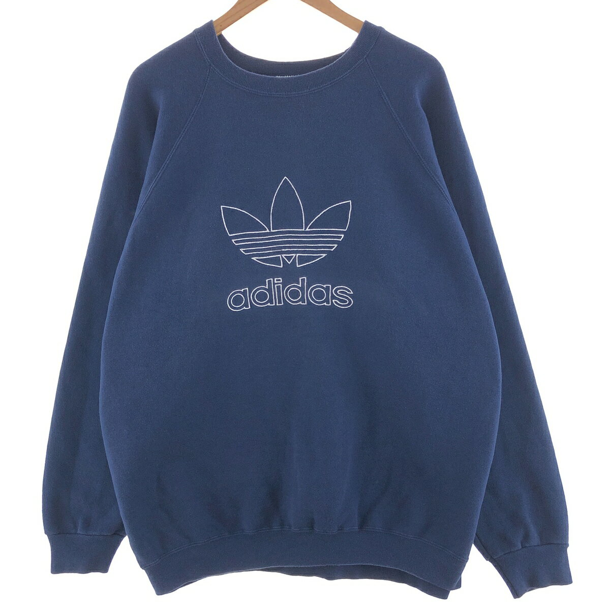 古着 80~90年代 アディダス adidas トレフォイルロゴ スウェットシャツ トレーナー USA製 メンズXL ヴィンテージ /taa002635 【中古】 【231231】