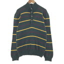 古着 ラルフローレン Ralph Lauren POLO by Ralph Lauren ボーダー柄 コットンニットハーフボタンセーター メンズXL相当 /taa003368 【中古】 【250130】