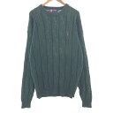 古着 ラルフローレン Ralph Lauren CHAPS チャップス ケーブル編み コットンニットセーター メンズL相当 /taa003384 【中古】 【2...