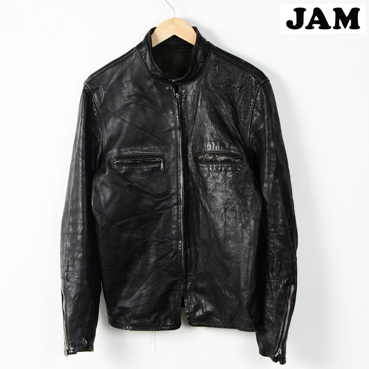 60年代 USA製 ブコ J-100 シングルライダースジャケット 涙TALON TALONジップ 42 メンズM ヴィンテージ Buco /wef3747 【古着屋JAM】【中古】【n150301】 150226【SS1909】【SVTG】のサムネイル