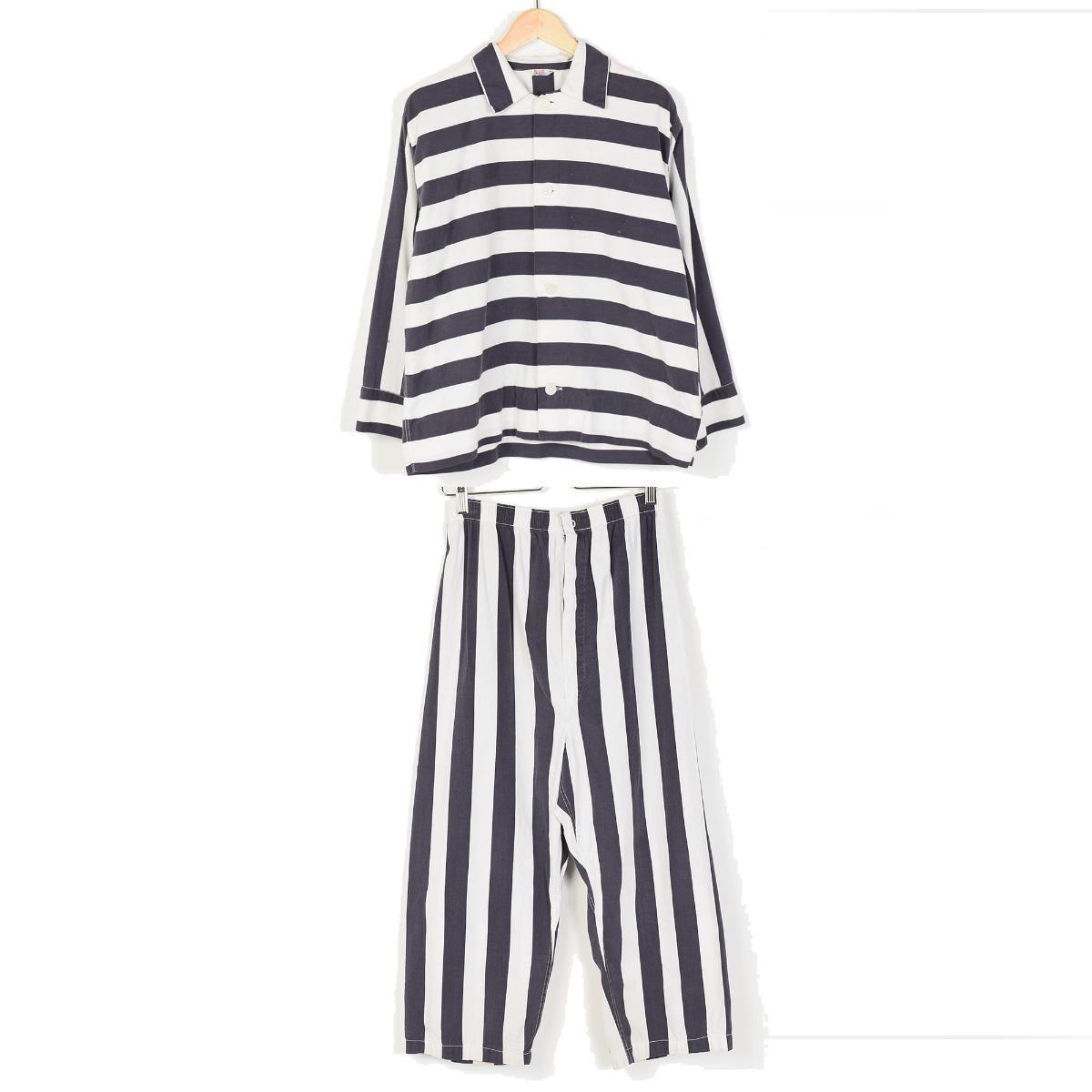 60年代 Bvd Prisoner Costume ボーダー柄 セットアップ プリズナーシャツ メンズm ヴィンテージ Wev6935 古着屋jam Svtg Sf2103 2b10f その他長袖シャツ 古着屋jam ジャム