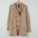 ラルフローレン LAUREN ローレン ダブルブレスト キャメルヘア ウール ニットジャケット レディースXL Ralph Lauren /wew2363 【中古】 【161109】【SS1703】【US1711】【SS1712】