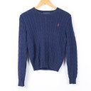 ラルフローレン RALPH LAUREN SPORT ケーブル編み コットンニットセーター レディースS Ralph Lauren /wab0753 【中古】 【170217】【SS1712】
