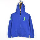 ラルフローレン POLO by Ralph Lauren ビッグポニー ナンバリング スウェットフルジップパーカー レディースM Ralph Lauren /wab7282 【中古】 【170324】