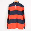 ラルフローレン Ralph Lauren POLO by Ralph Lauren ボーダー柄 長袖 ラガーシャツ メンズXL /waj1685 【中古】 【170720】