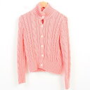 ラルフローレン Ralph Lauren LAUREN ローレン ケーブル編み ハイネック コットンニットカーディガン レディースM /waj8642 【中古】 【171002】