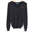ラルフローレン Ralph Lauren RALPH LAUREN SPORT ケーブル編み Vネック コットンニットセーター レディースL /wai2173 【中古】 【171015】