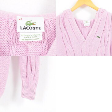 ラコステ LACOSTE フランス企画 ニットパーカー レディースL /wai2251 【中古】 【180731】