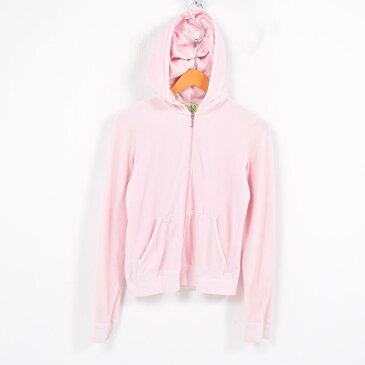 ジューシークチュール JUICY COUTURE ベロアパーカー USA製 レディースL /wak4131 【中古】 【180303】【SS1809】【【SS1809】3】