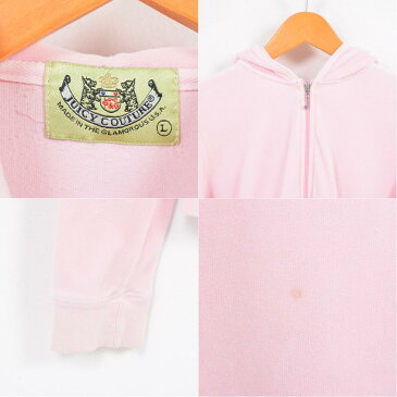 ジューシークチュール JUICY COUTURE ベロアパーカー USA製 レディースL /wak4131 【中古】 【180303】【SS1809】【【SS1809】3】