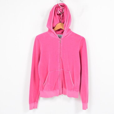 ジューシークチュール JUICY COUTURE ベロアパーカー USA製 レディースL /wak4146 【中古】 【180303】【SS1809】【【SS1809】3】