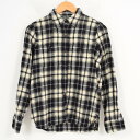 ラルフローレン Ralph Lauren LAUREN JEANS COMPANY エルボーパッチ付き チェック柄 長袖 ウールシャツ レディースM /wak2123 【中古】 【171030】