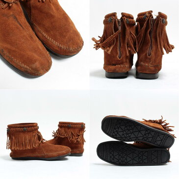 ミネトンカ Minnetonka フリンジブーツ 8 レディース25.0cm /boj7939 【中古】 【171127】【SS1812】