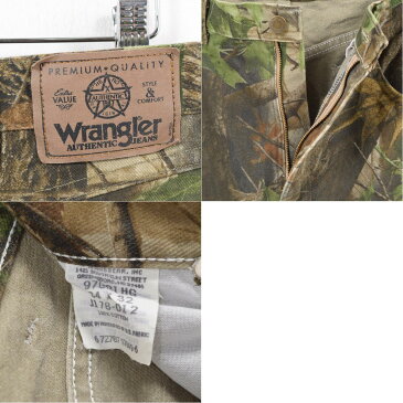 ラングラー Wrangler リアルツリーカモ 迷彩柄 ジーンズ ストレートデニムパンツ メンズw35 /wao1637 【中古】【古着屋JAM】【古着屋JAM】 【180210】