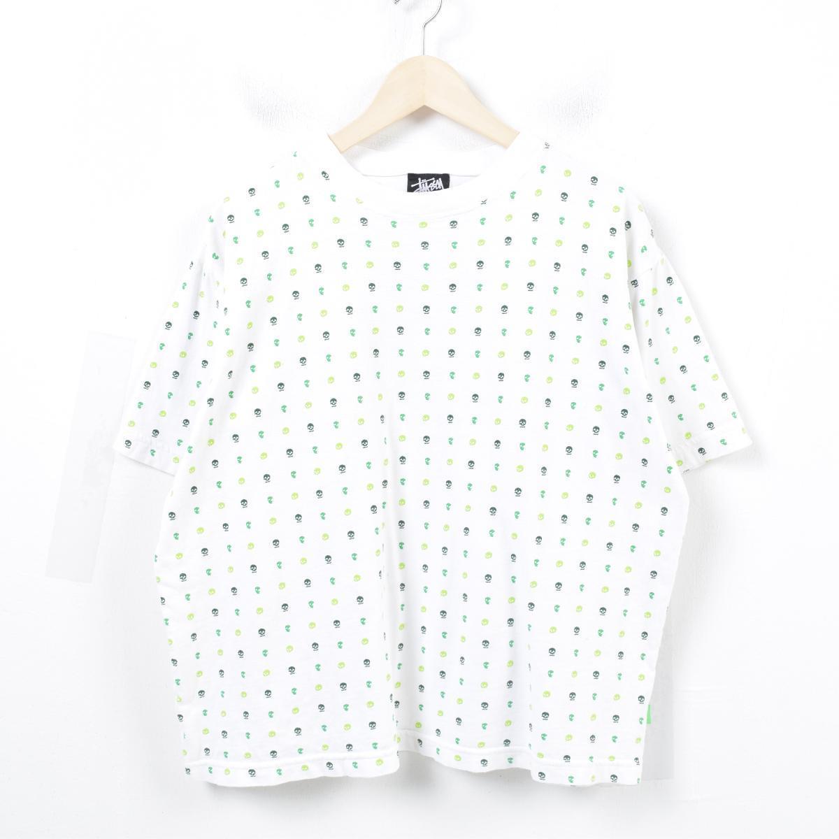 90年代 ステューシー Stussy Old Stussy オールドステューシー 黒タグ 総柄 ドクロ柄 スカル柄 サーフ スケートtシャツ Usa製 メンズm ヴィンテージ Wan4804 古着屋jam N1807 Pd Cs03 Ss07 Cs07 サーフ スケートtシャツ 古着 90年代 ステューシー Stussy Old Stussy オールドステューシー 黒タグ 総柄 ドクロ柄 スカル柄 サーフ スケートtシャツ Usa製 メンズm ヴィンテージ Wan4804 古着屋jam N1807 Pd Cs03 Ss07 Cs07 サーフ スケートtシャツ 古着
