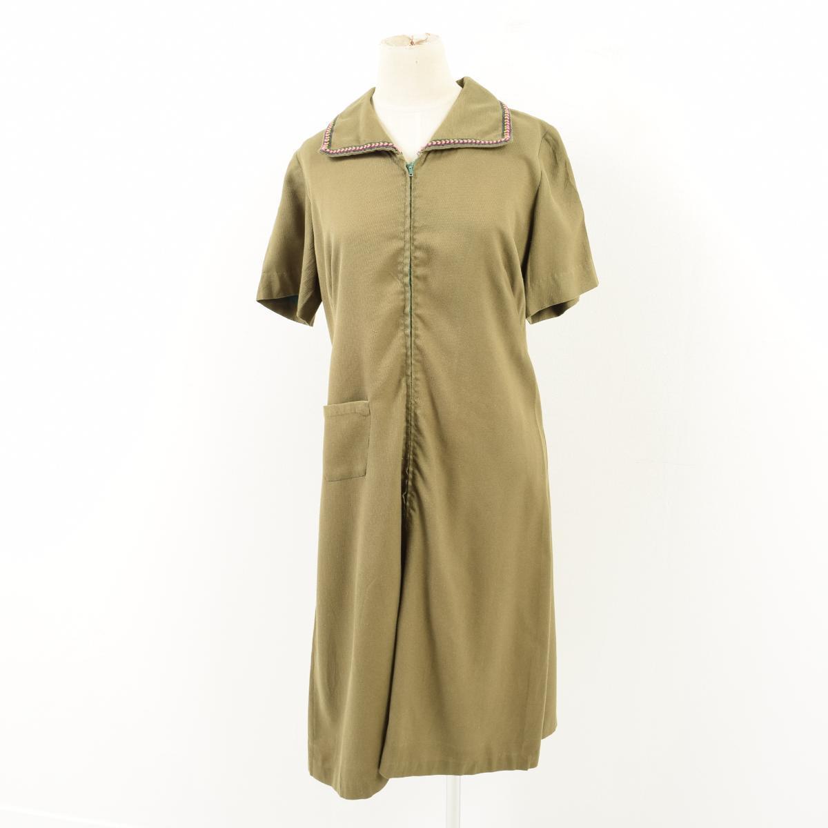 70年代 Unknown 半袖 ジップアップ ワンピース レディースm ヴィンテージ War2225 古着屋jam Pd Cs03 Ss07 Cs07 Ss09 Js10 Ss2101 その他ワンピース 古着屋jam ジャム