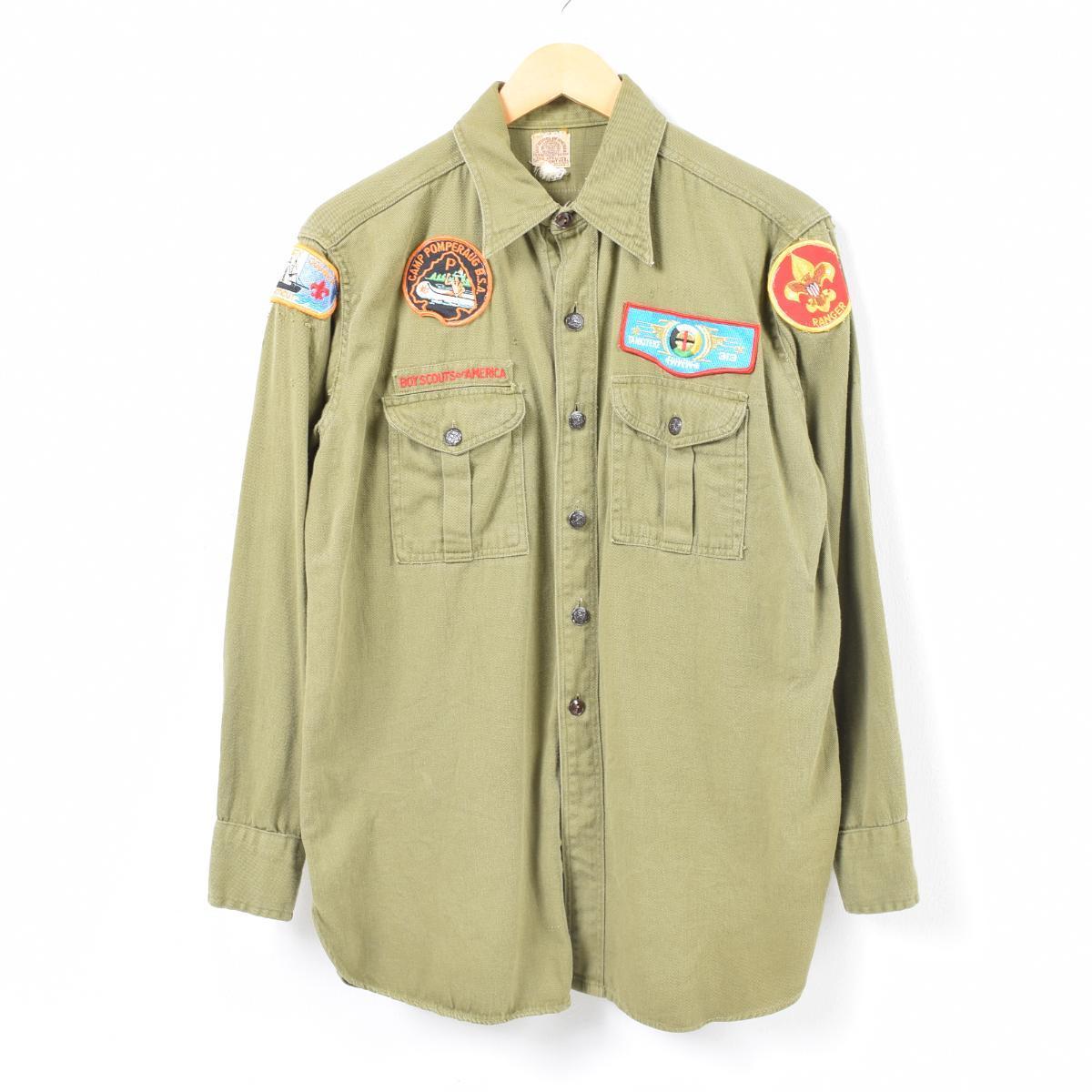 30~40年代 BOY SCOUTS OF AMERICA BSA マチ付き チェンジボタン 長袖 ...