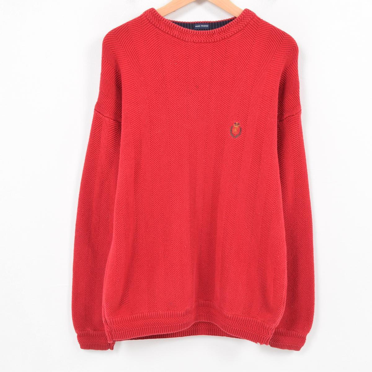 ラルフローレン Ralph Lauren CHAPS チャップス ヘリンボーン コットンニットセーター メンズL /was0403 【中古】 【180520】【SS1909】【TS1911】【PD191128】【TS2001】【ws2001】