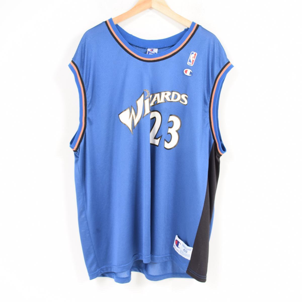 チャンピオン Champion Nba Washington Wizards ワシントンウィザーズ Michael Jordan マイケルジョーダン ゲームシャツ レプリカユニフォーム メンズxxl グラフィックtシャツ Wau6779 中古 古着屋jam Cs01 Ss07 Cs07 Ss09