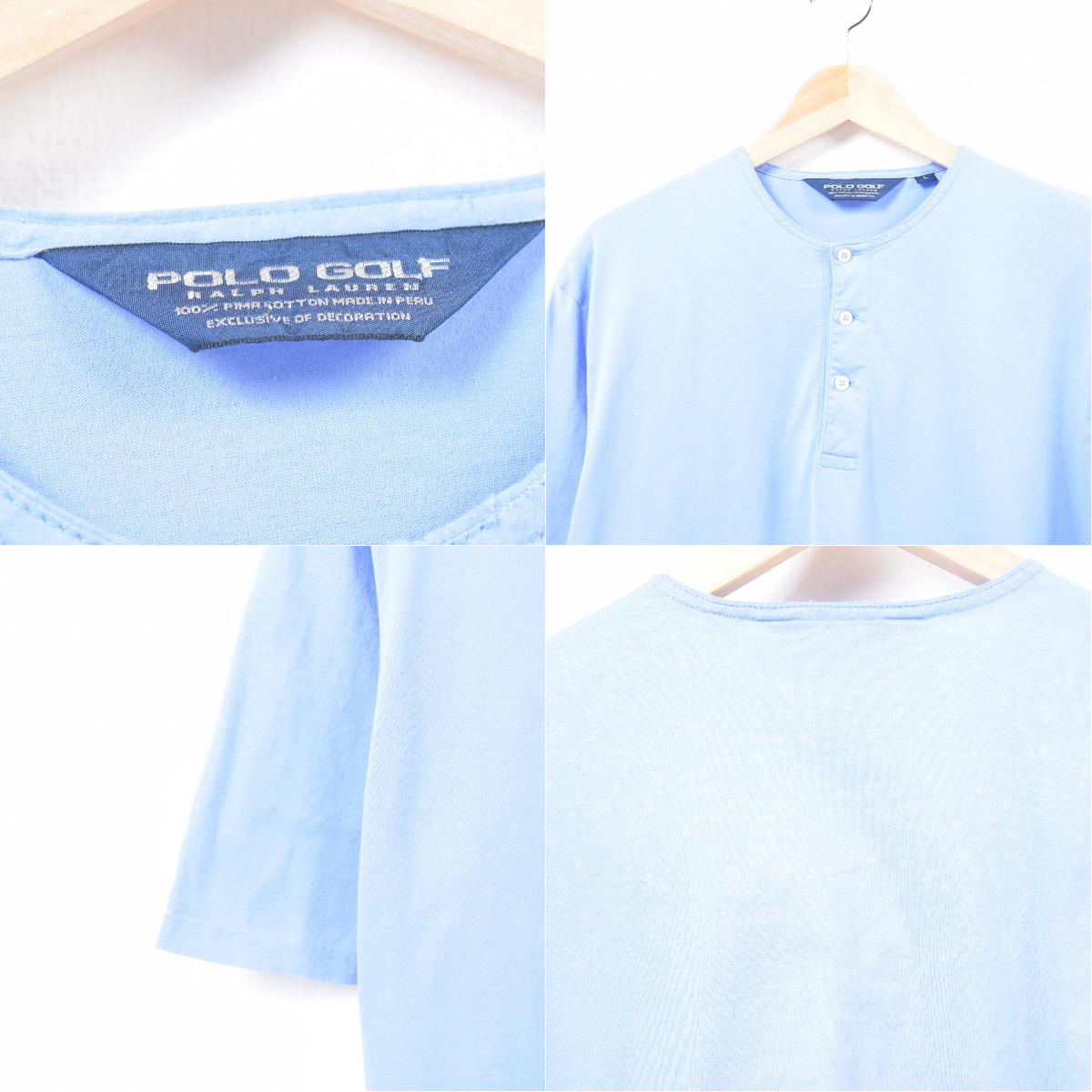 JAMリメイク ラルフローレン Ralph Lauren POLO GOLF ポロゴルフ ノーカラー 半袖 ヘンリーネック ポロシャツ メンズXL /waq6174 【中古】【古着屋JAM】 【180624】【PD191018】【CS2003】【SS2006】【SS2007】【CS2007】【SS2009】【JS2010】【SS2012】【SS2101】【CS2101】