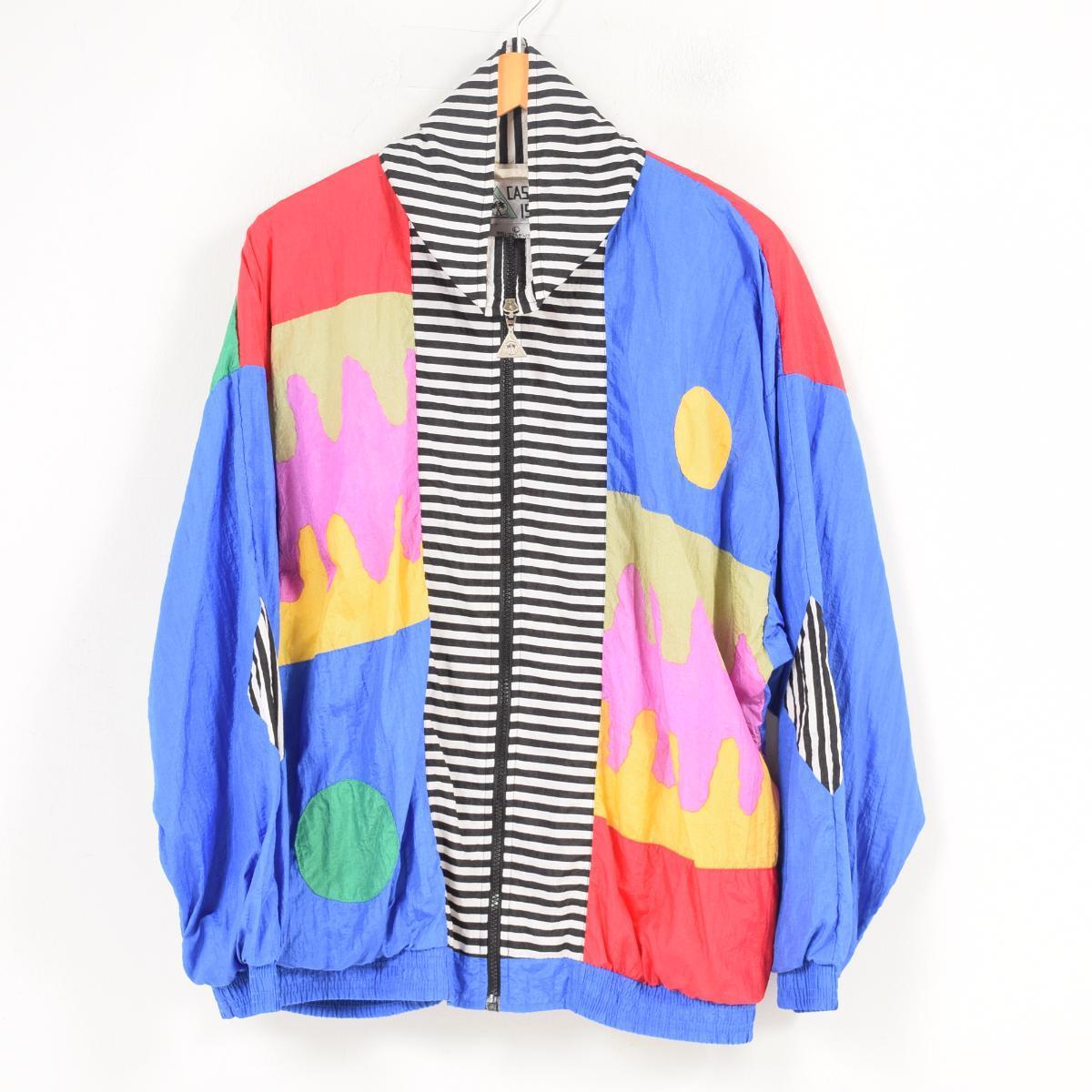 Casual Isle 総柄 切替 ナイロンブルゾン レディースxl Wat48 Pd Ws01 Cs01 その他ジャケット 古着屋jam ジャム Casual Isle 総柄 切替 ナイロンブルゾン レディースxl Wat48 Pd Ws01 Cs01 その他ジャケット 古着屋jam ジャム