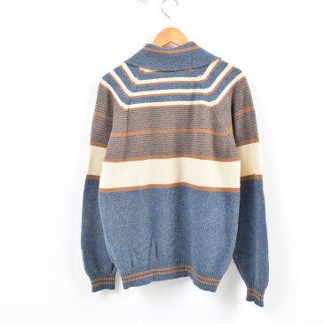 70年代 ペンドルトン PENDLETON マルチボーダー ウールニットフルジップセーター USA製 レディースXL ヴィンテージ /was8658 【中古】 【181005】【PD191018】【GS1911】