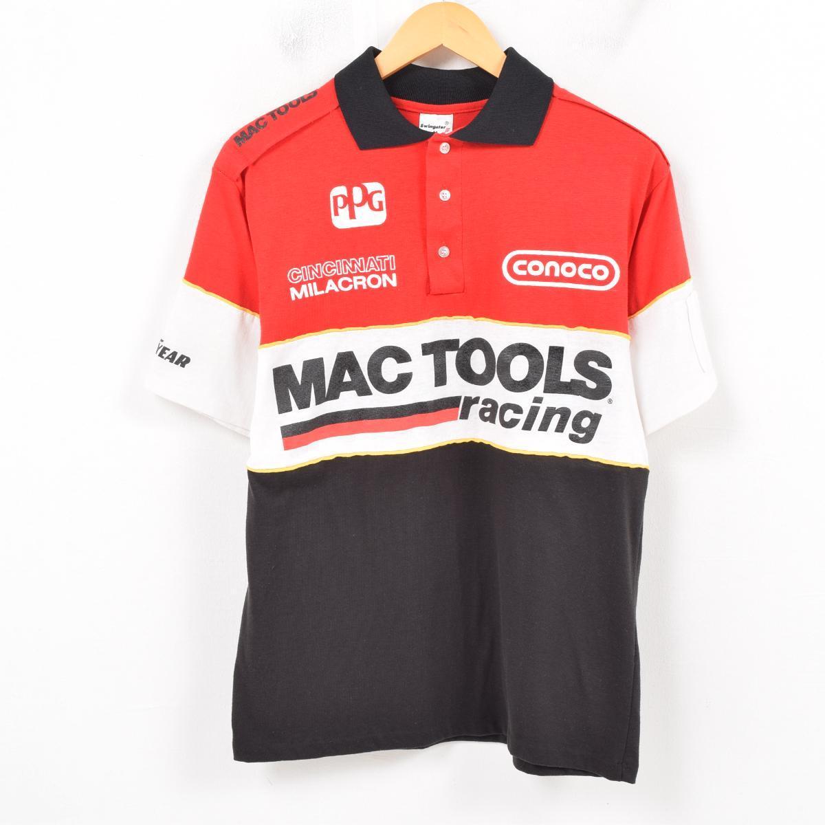 スウィングスター SWINGSTER MAC TOOLS RACING マックツールズ ハーフボタン 半袖 プルオーバーシャツ USA製 メンズM /wau8301 【中古】 【180910】【PD191018】【CS2003】【SS2006】【SS2007】【CS2007】【SS2009】