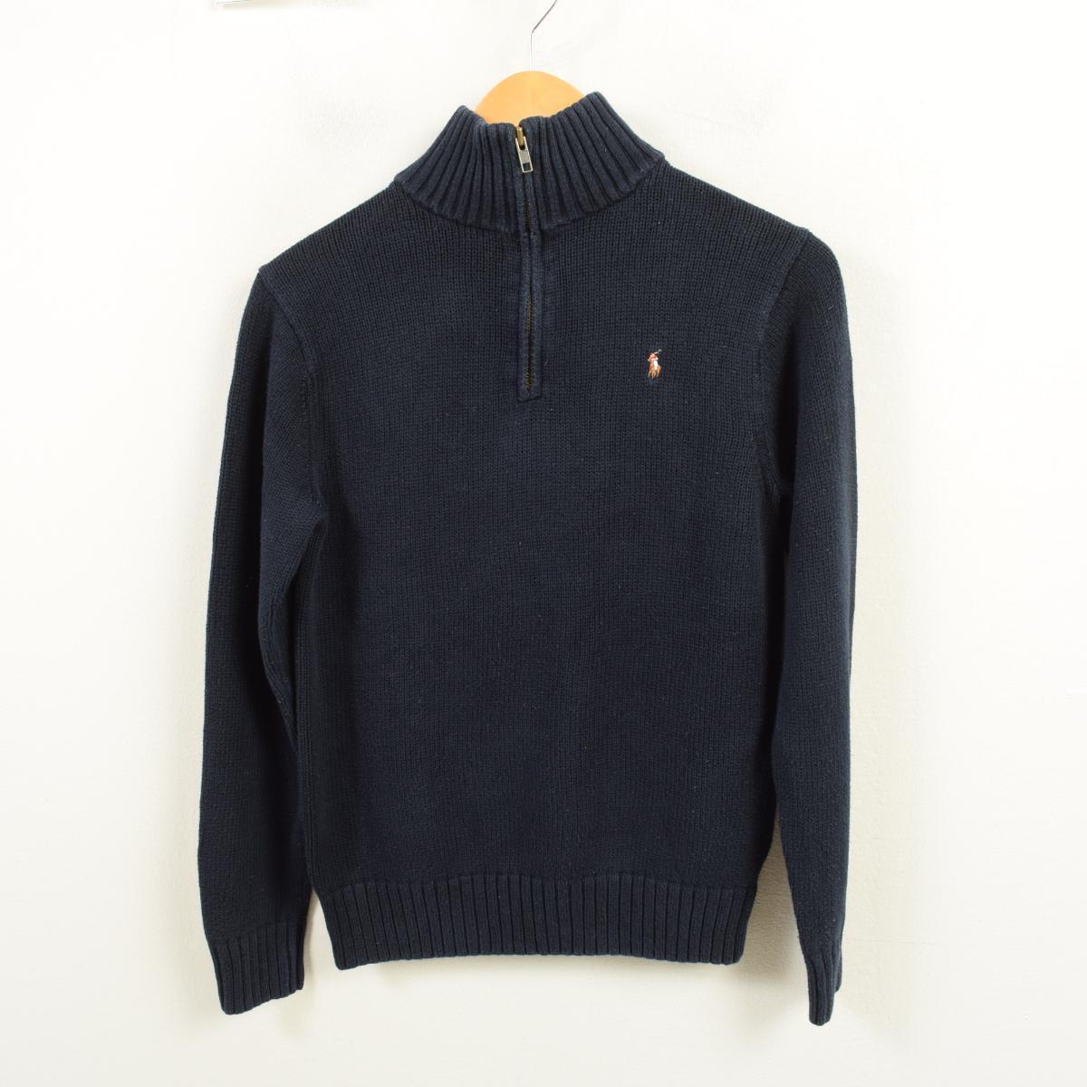 ラルフローレン Ralph Lauren POLO by Ralph Lauren コットンニットハーフジップセーター レディースM /wav2857 【中古】 【181023】【PD191018】【ws2001】【CS2001】【【PD2001】】