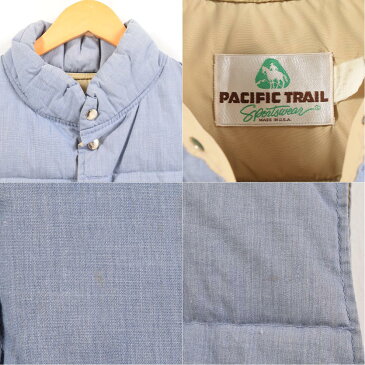 70年代 PACIFIC TRAIL ダウンベスト USA製 メンズM ヴィンテージ /wat2569 【中古】 【181120】