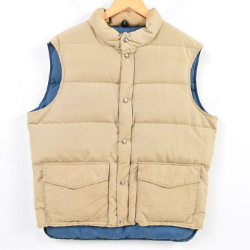 80年代 ウールリッチ WOOLRICH 60/40 ロクヨンクロス ダウンベスト USA製 メンズL ヴィンテージ /waq7365 【中古】 【181120】