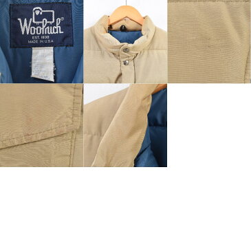 80年代 ウールリッチ WOOLRICH 60/40 ロクヨンクロス ダウンベスト USA製 メンズL ヴィンテージ /waq7365 【中古】 【181120】