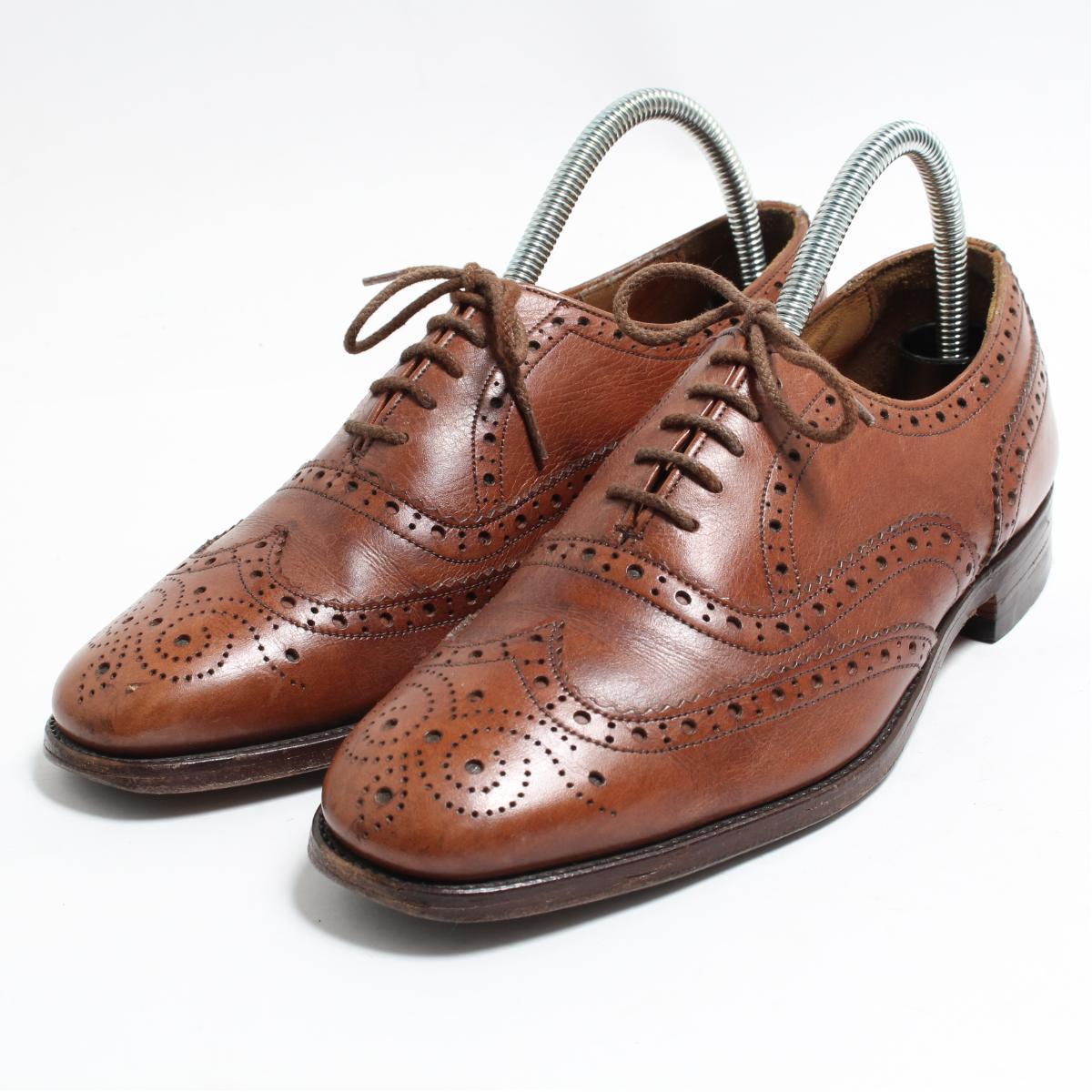トリッカーズ Corniche by Tricker's ウイングチップシューズ 英国製 UK6 メンズ25.0cm ヴィンテージ /bon2683 【中古】 【190415】