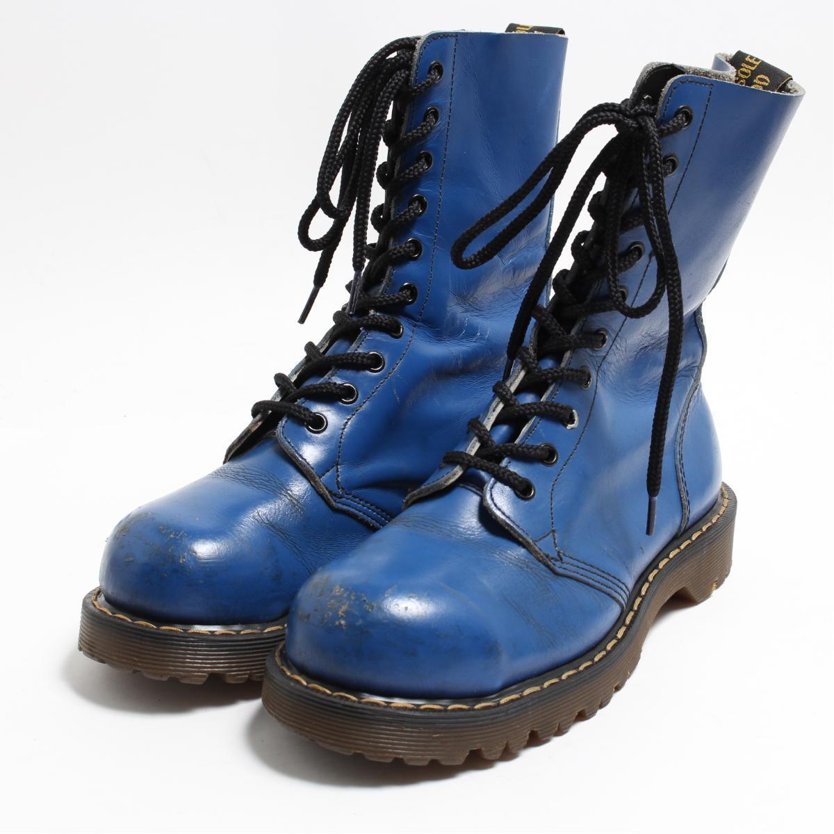 ドクターマーチン Dr Martens ホワイト社製 スチールトゥ 10ホールブーツ 英国製 レディース21 5cm Bon2347 Ss1912 レースアップブーツ 古着屋jam ジャム