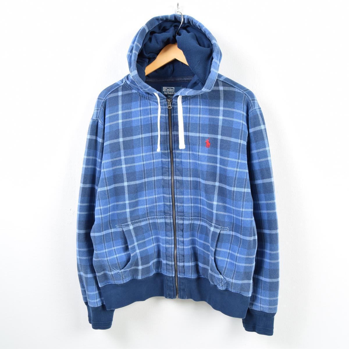 ラルフローレン Ralph Lauren Polo By Ralph Lauren チェック柄 スウェットフルジップパーカー メンズl Wbb3430 Sp10 Ts1911 パーカー 古着屋jam ジャム