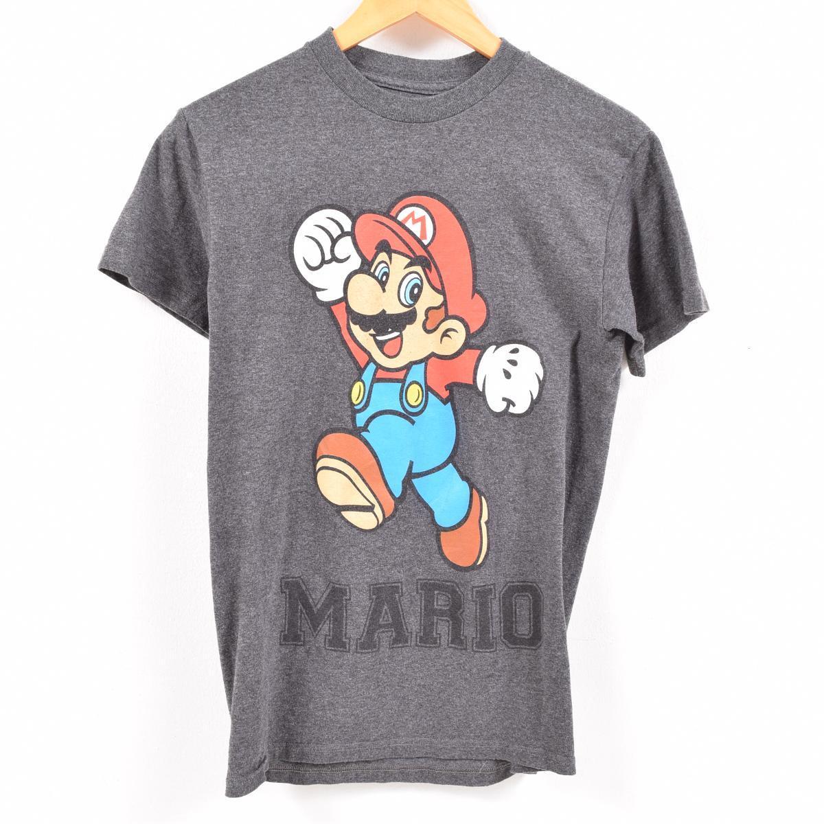 スーパーマリオ Super Mario キャラクタープリントtシャツ レディースs