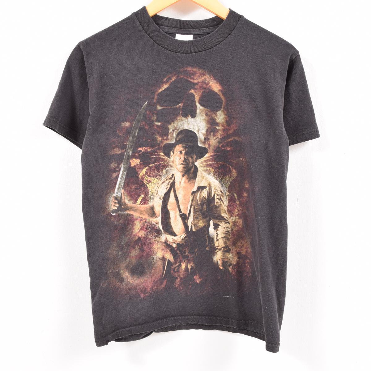 8161インディジョーンズ魔宮の伝説Tシャツビンテージ古着ムービーTシャツ-