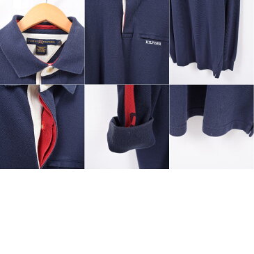 トミーヒルフィガー TOMMY HILFIGER 袖ロゴ ナンバリング 鹿の子 長袖 ポロシャツ メンズL /wbc4873 【中古】 【190322】【PD190912-1】【TS1911】【TS2001】