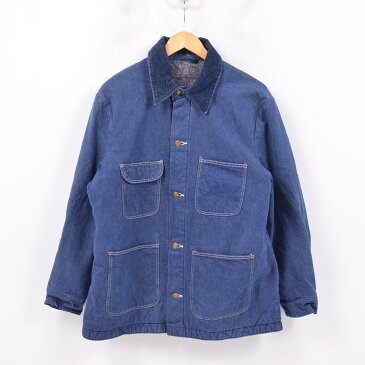 70年代 ラングラー Wrangler ブランケットライナー コーデュロイ襟 デニムカバーオール 42 メンズM ヴィンテージ /wbd2934 【中古】 【190409】【VTG】【PD2001】【CS2003】【SS2006】