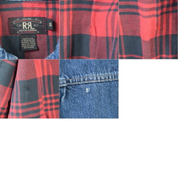 90年代 ラルフローレン Ralph Lauren RRL ダブルアールエル 第一期 ネル生地ライナー シンチバック デニムジャケット Gジャン USA製 メンズXL ヴィンテージ /wbb4685 【中古】【N1905】 【190413】【M2001】【VTG】【N2005】【N2101】【N2106】