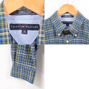 トミーヒルフィガー TOMMY HILFIGER 長袖 ボタンダウンチェックシャツ メンズL /wbd2463 【中古】 【190415】【PD190822-1】【TS2001】