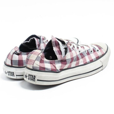 コンバース CONVERSE ALL STAR OX オールスター チェック柄 スニーカー US5 レディース24.0cm /boo4752 【中古】 【190415】