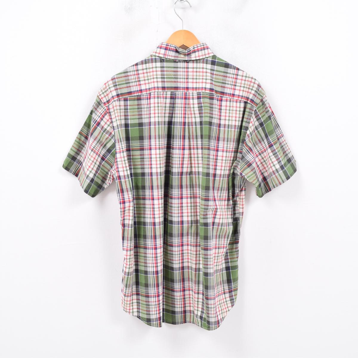 古着 トミーヒルフィガー TOMMY HILFIGER 半袖 ボタンダウンチェックシャツ メンズL /wbb7760 【190419】【SS1909】【PD2001】【JS2010】【SS2012】【SS2101】【CS2101】【SS2106】【CS2108】【HNY22】