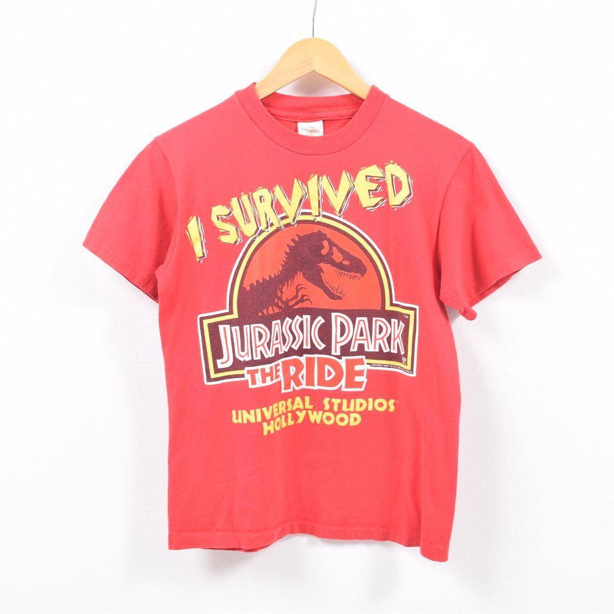 90年代 Universal Studios Hollywood Jurassic Park ジュラシックパーク 映画 ムービーtシャツ Usa製 レディースs Wbd8715 その他tシャツ 古着屋jam ジャム