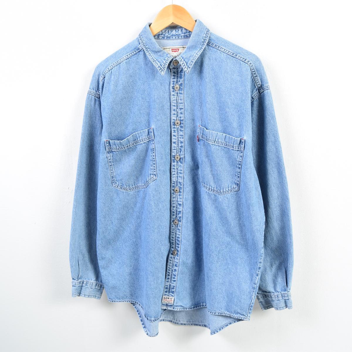 90年代 リーバイス Levi's 長袖 デニムシャツ メンズXL ヴィンテージ /wbd5000 【中古】 【190426】【PD2001】【CS2003】【SS2007】