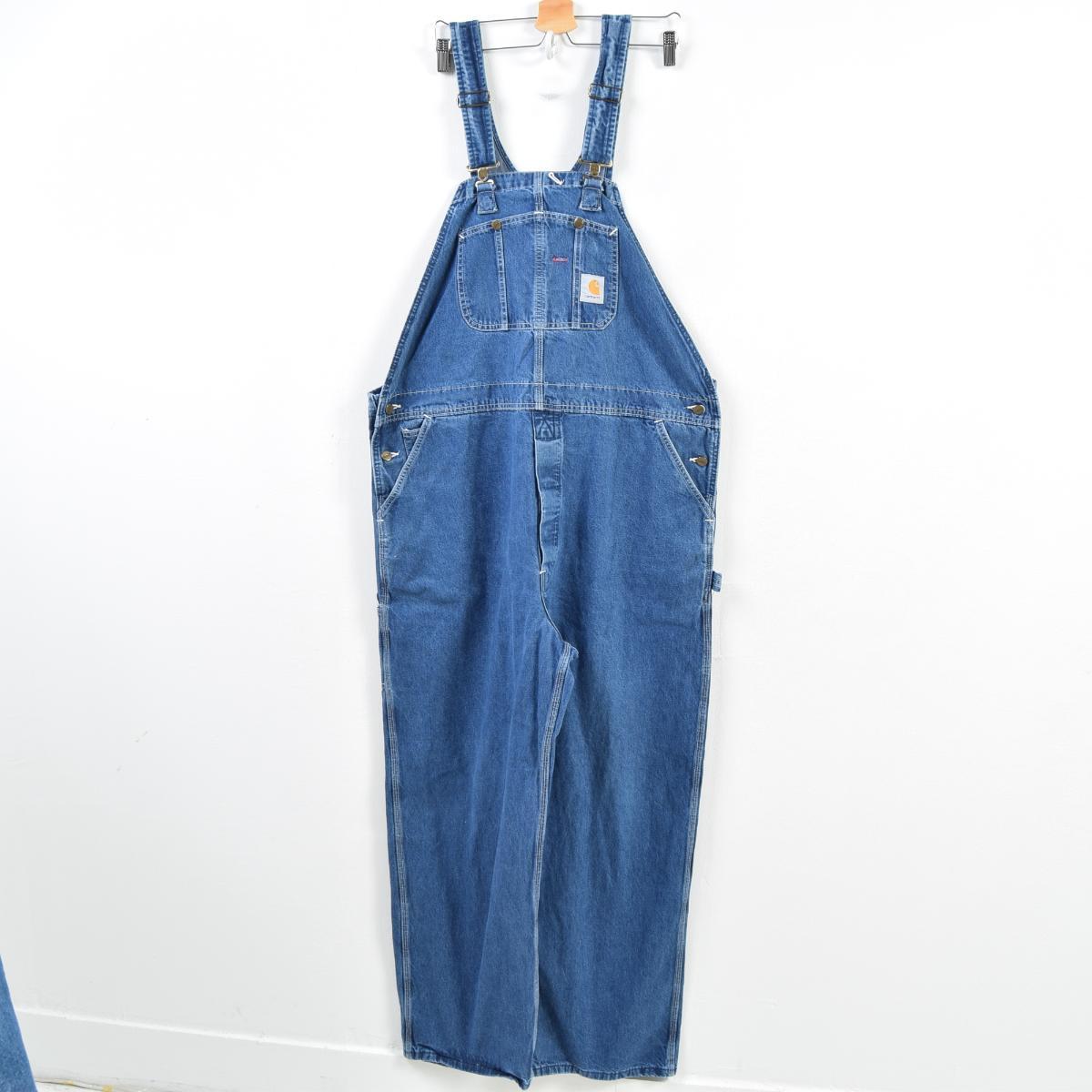 ビッグサイズ カーハート Carhartt デニムオーバーオール USA製 メンズw47 /wbd4586 【中古】 【190428】【ws2001】